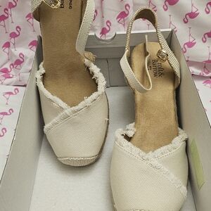 Croft & Barrow Women's Tan Espadrille Slingbacks